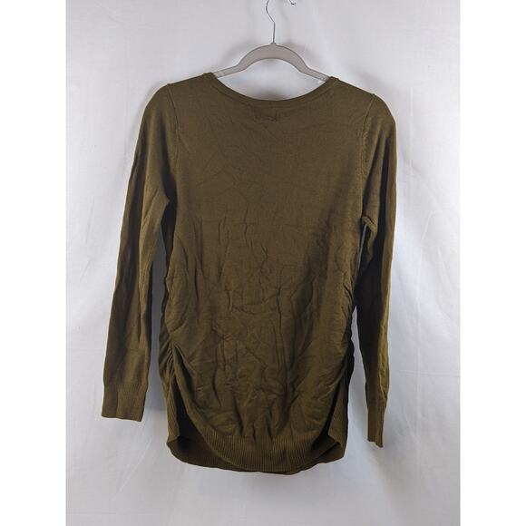 Ingrid & Isabel Maternity Sweater Knit VNeck Pullover Long Sleeves Olive Green M - Picture 7 of 7